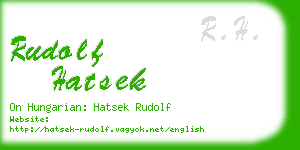 rudolf hatsek business card